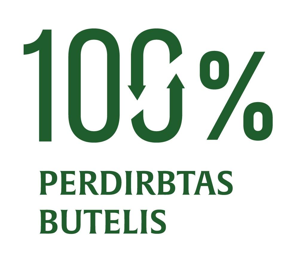 Prekės ženklas: 100 % PERDIRBTAS BUTELIS